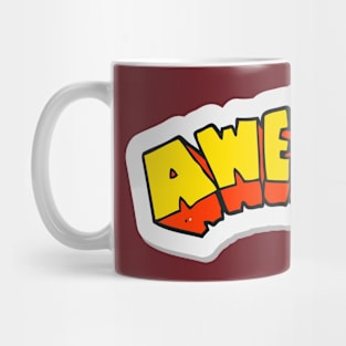 Cartoon Word Awesome Mug